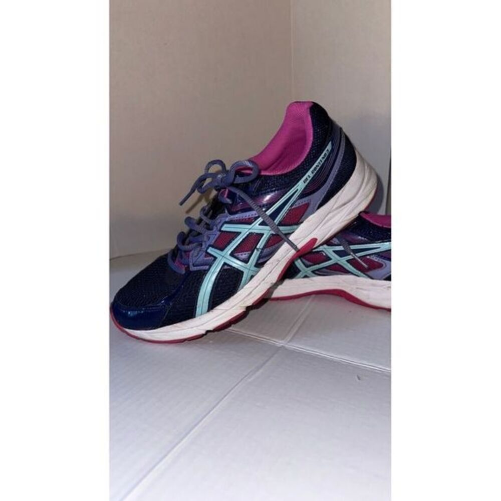 Asics Womens Gel-Contend 3‎ Running Shoes T5G5N (D) Purple-Pink-Blue Size 9 1/2
